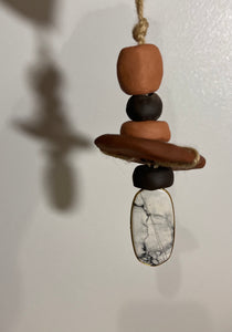 Terra Cotta Diffuser Beads - Marble