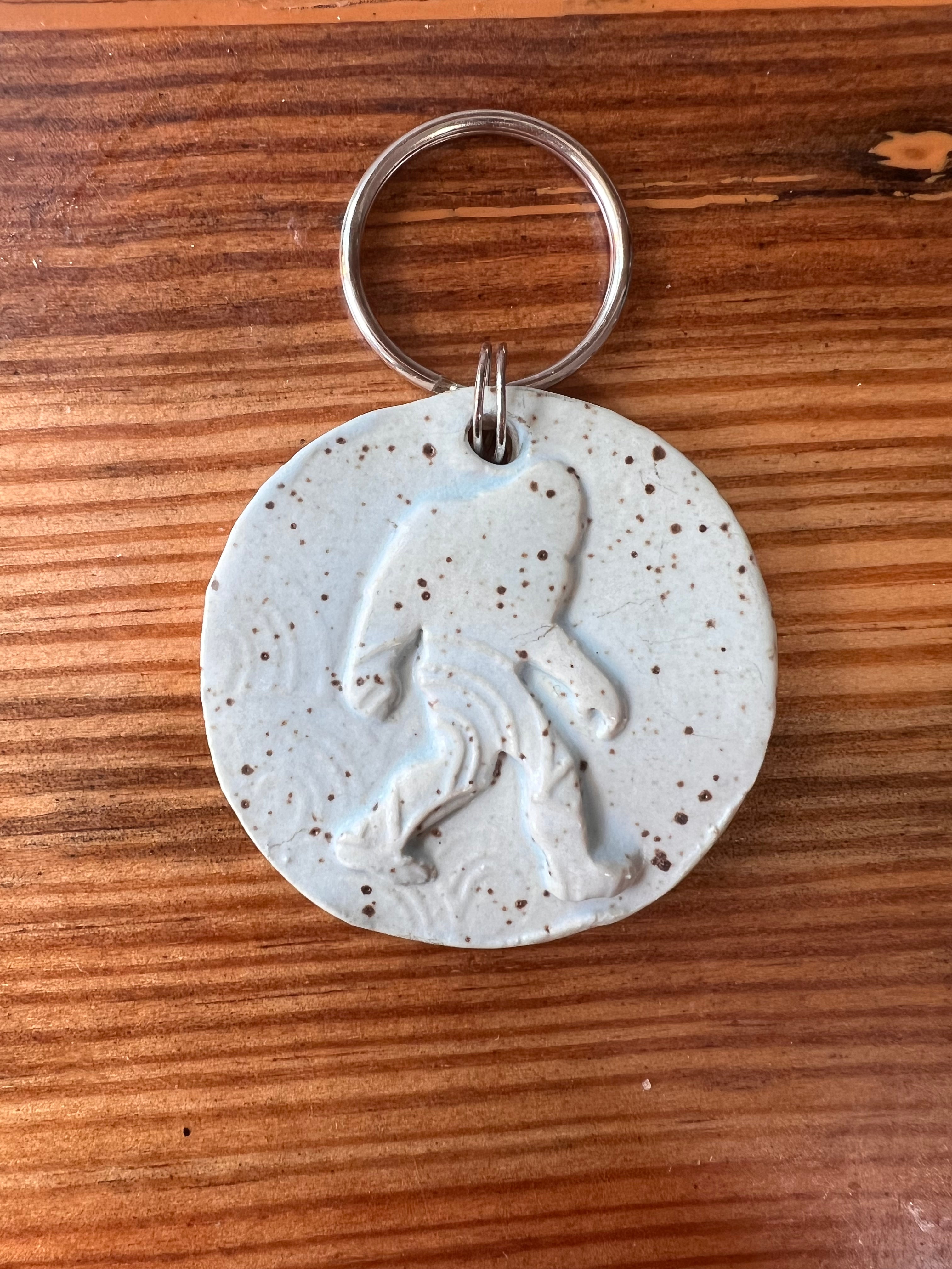 Round Bigfoot Keychain