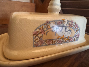 Vintage Goose Butter Dish