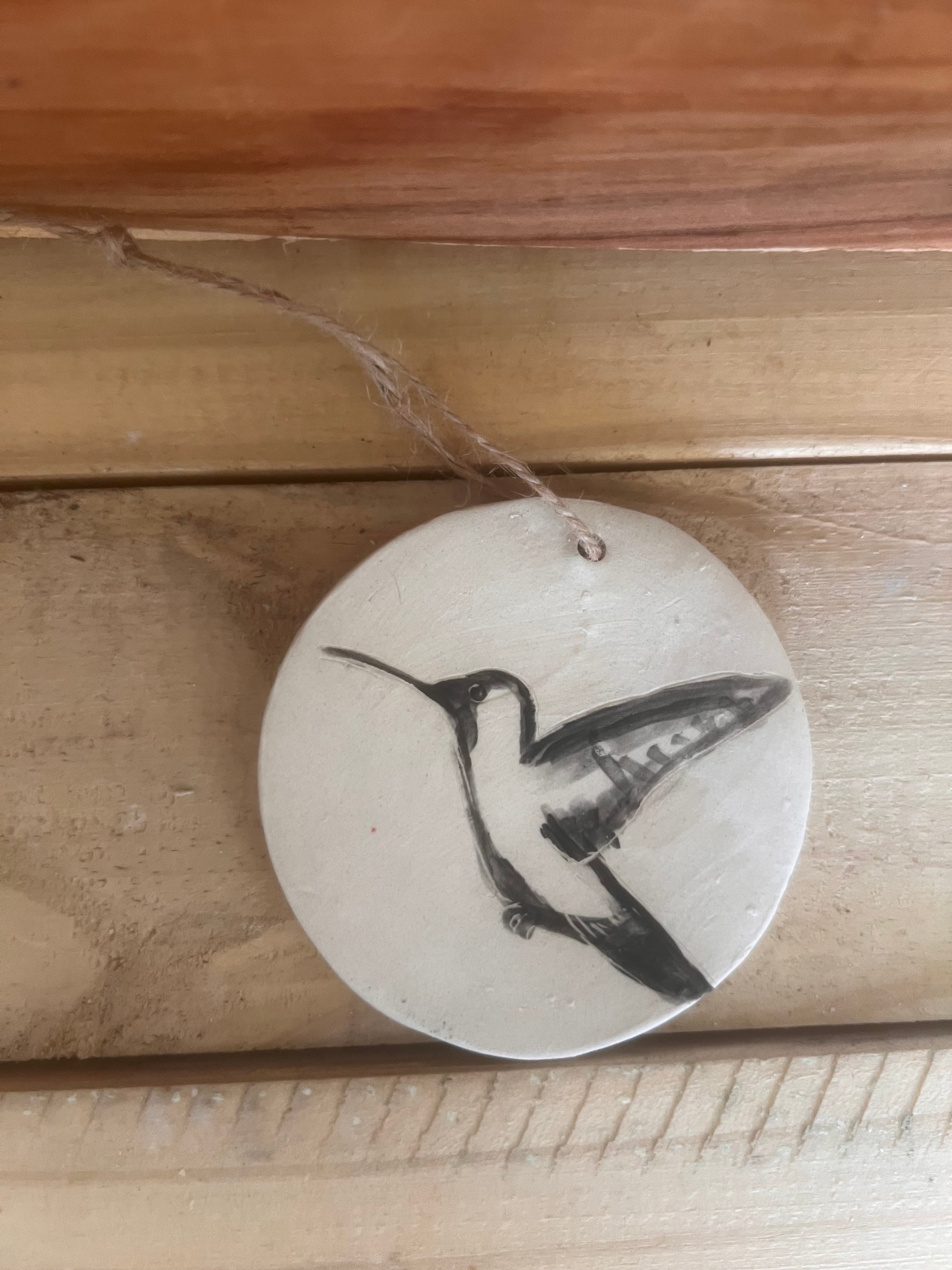 Hand-Painted Ornament - Hummingbird