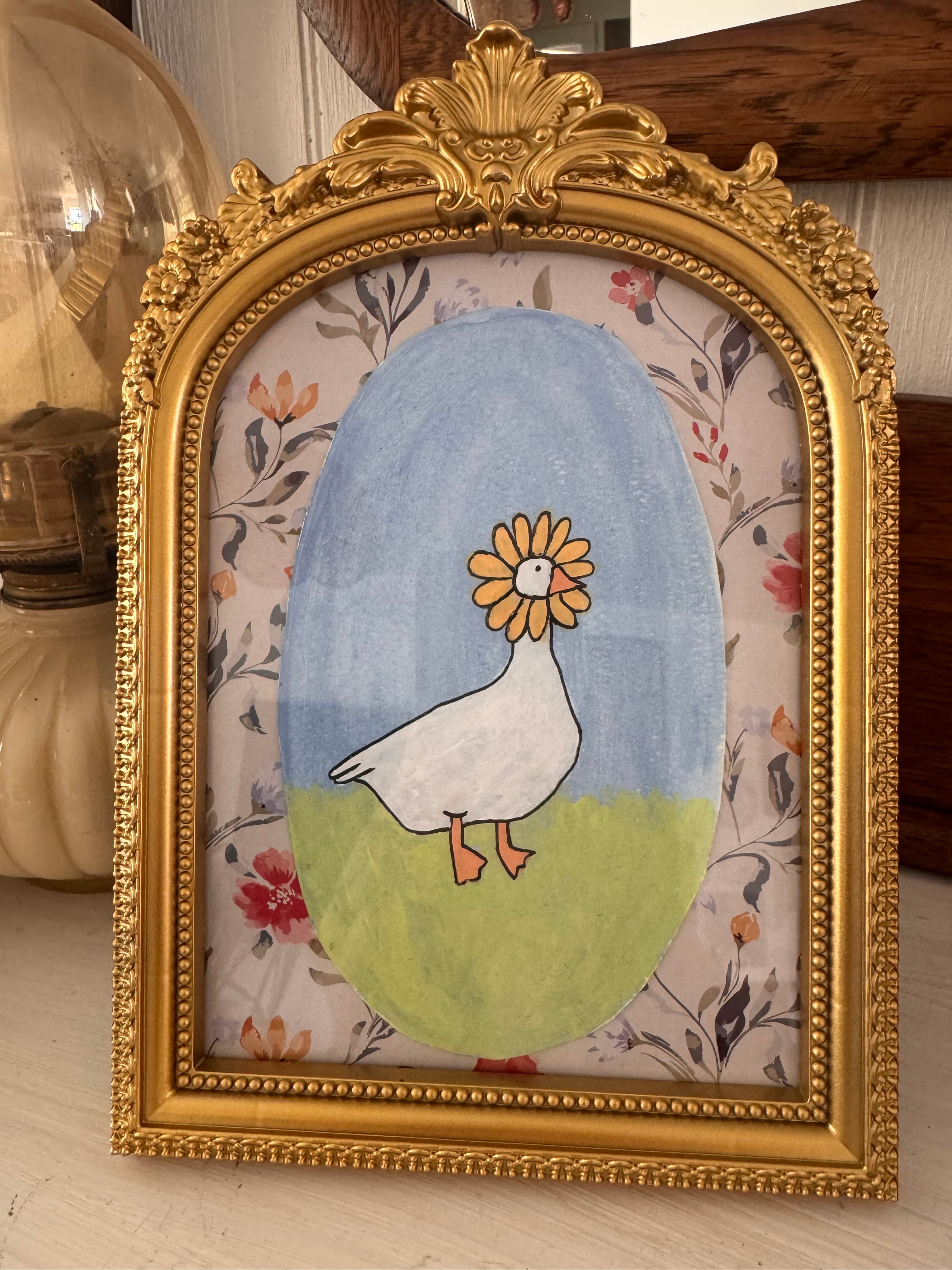 Porch Goose Original Painting