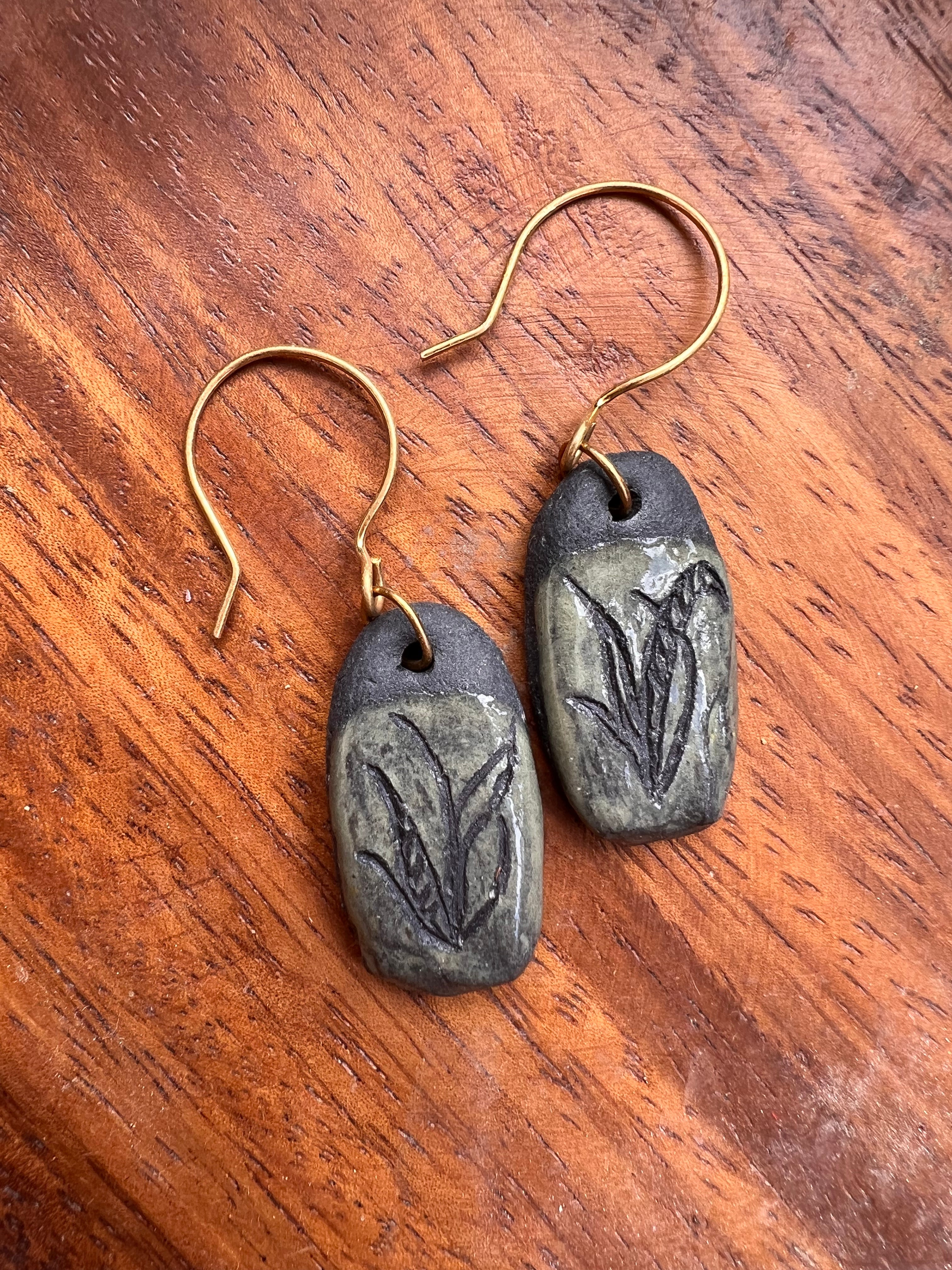 Carved Succulent Dangle