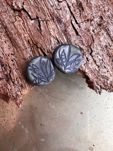 Carved Succulent Studs