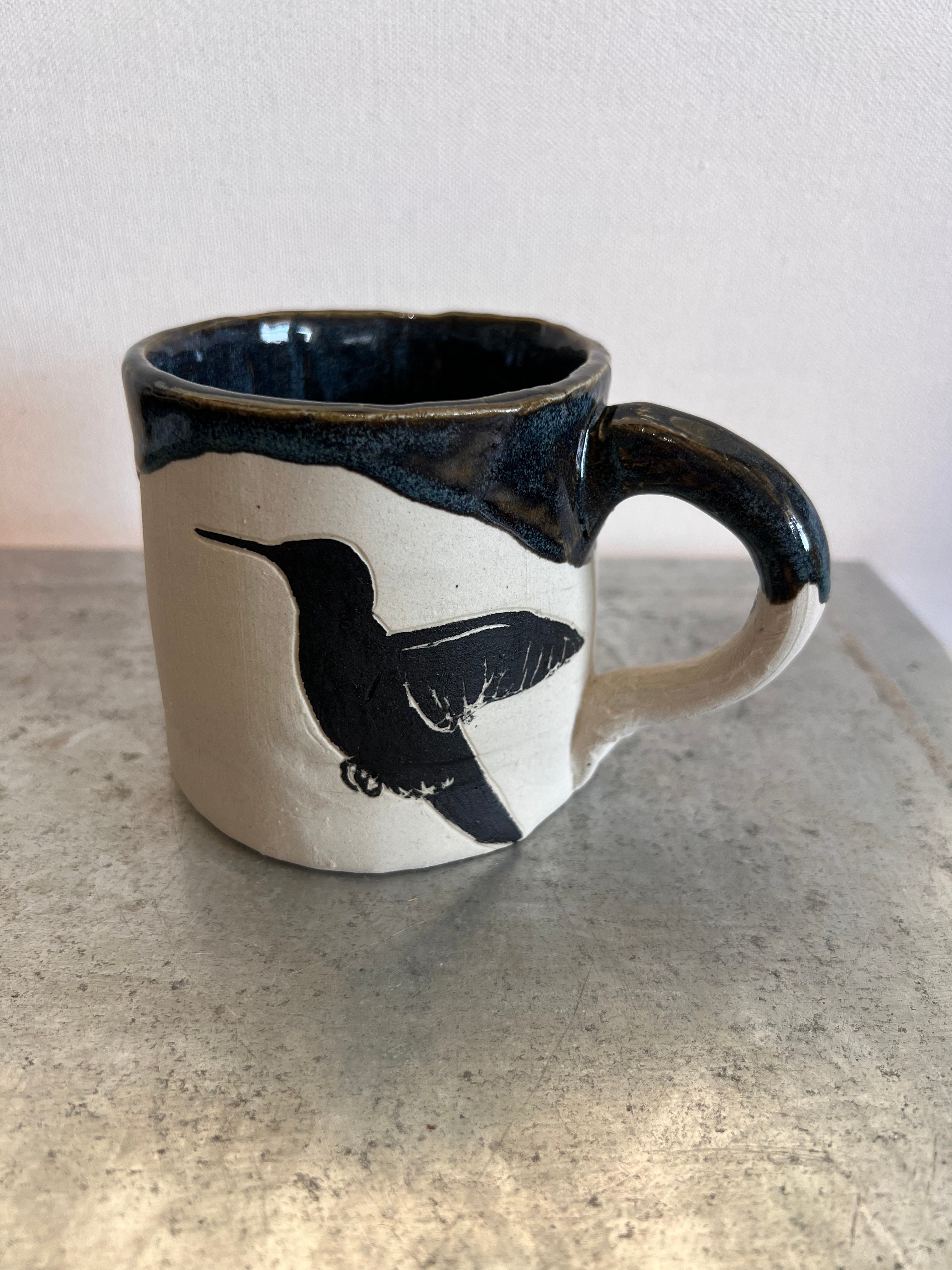Silhouette Hummingbird Squatty Mug
