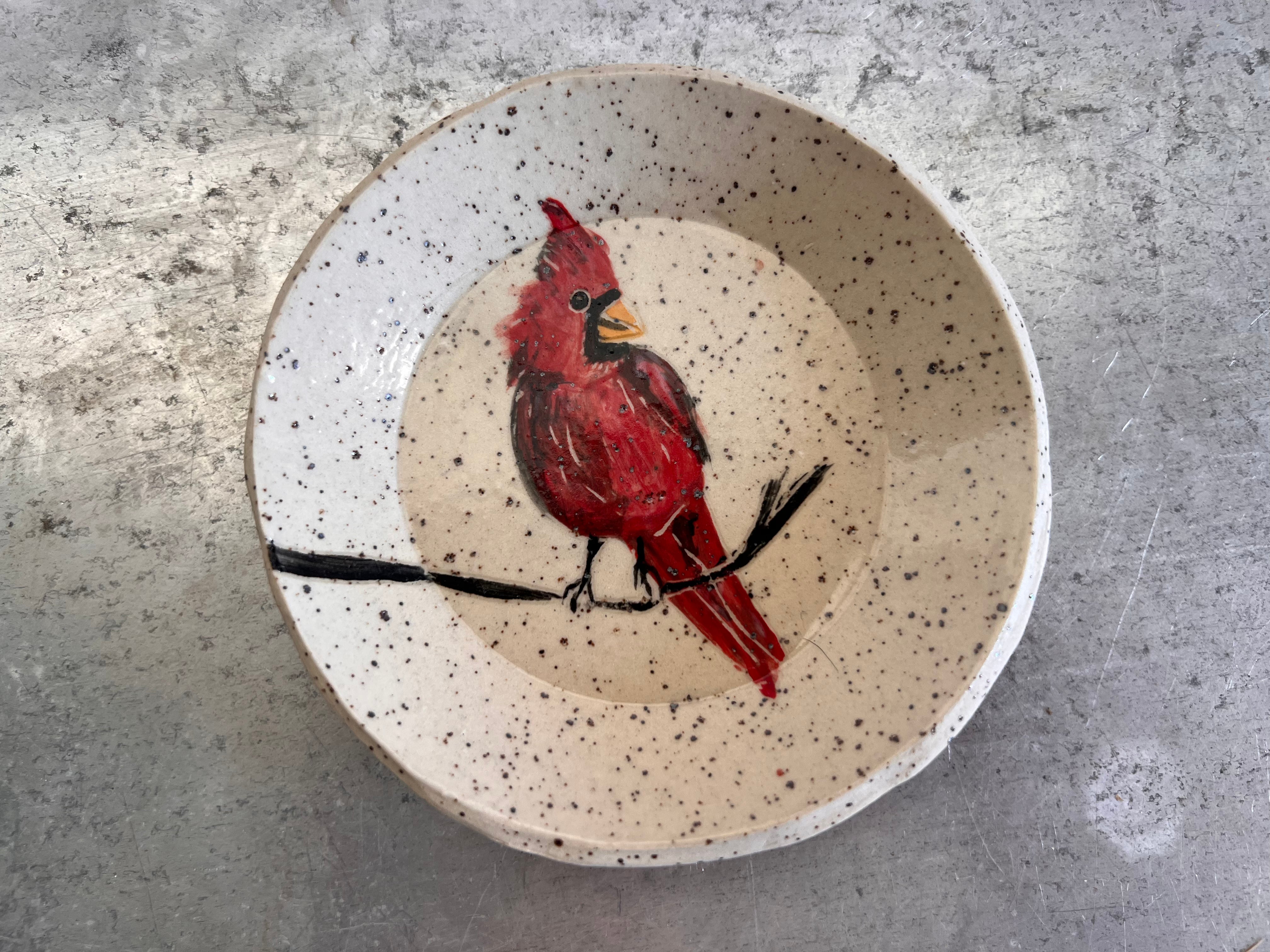Small Cardinal Plate