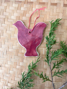 Chicken Ornament - Pink