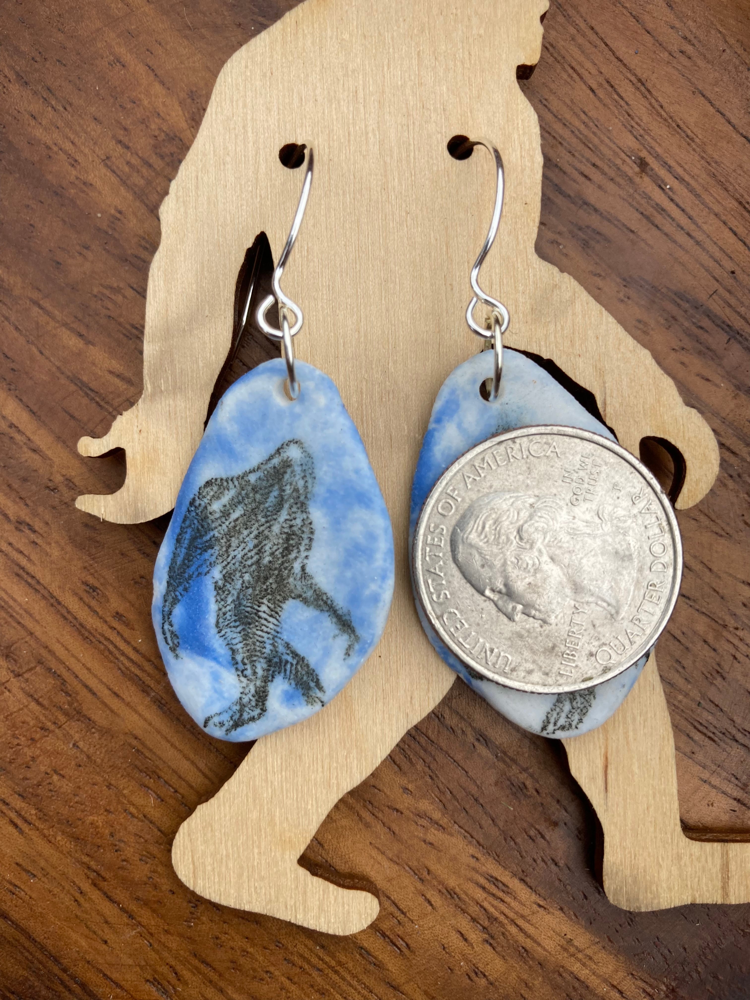 Bigfoot Dangles - Blue and White Porcelain