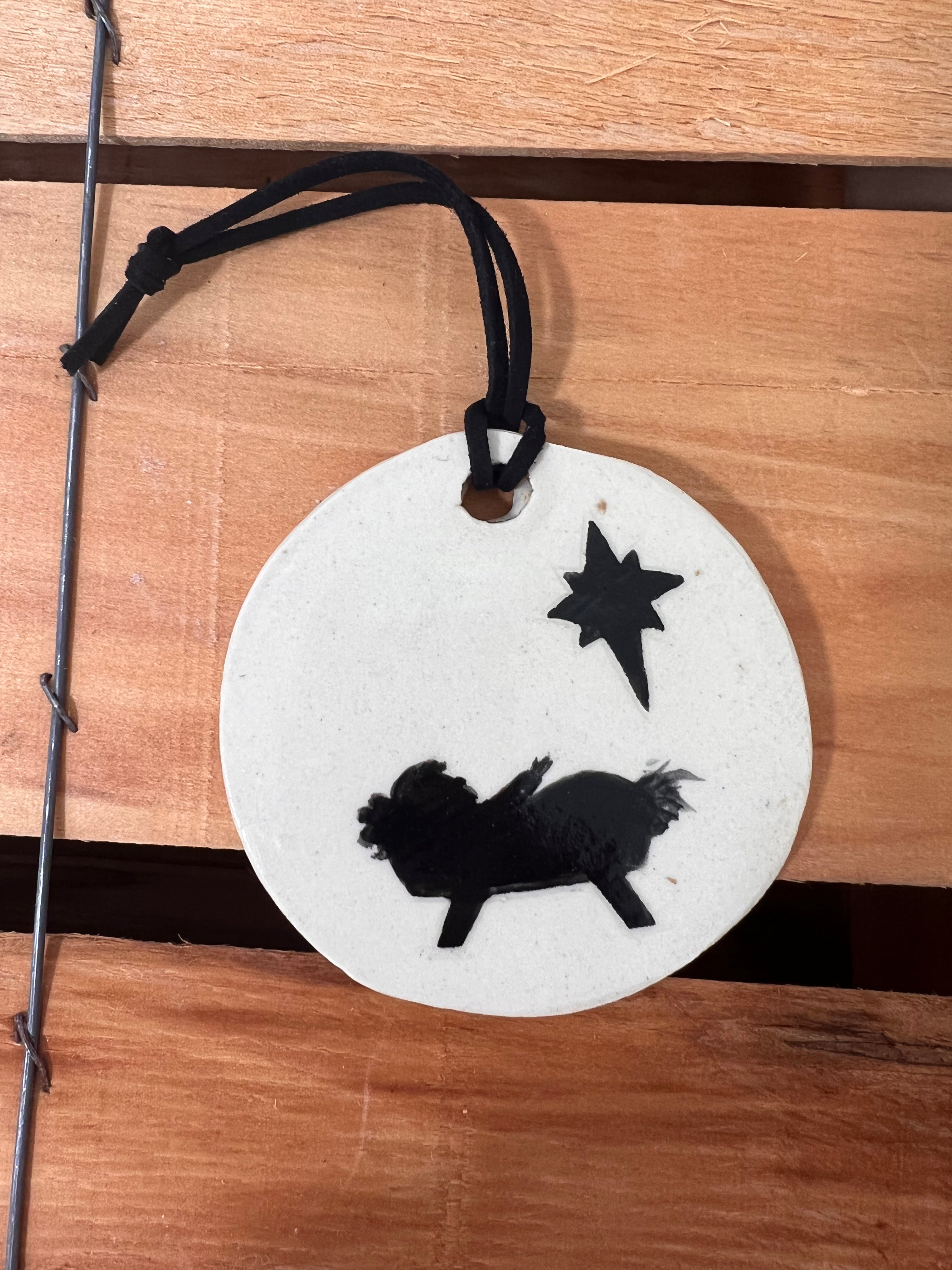 Hand-Painted Ornament - Manger