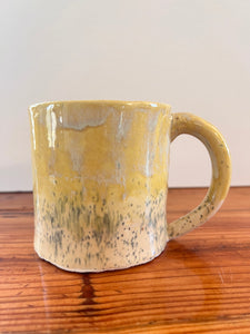 Yellow Speckled Squatty Mug