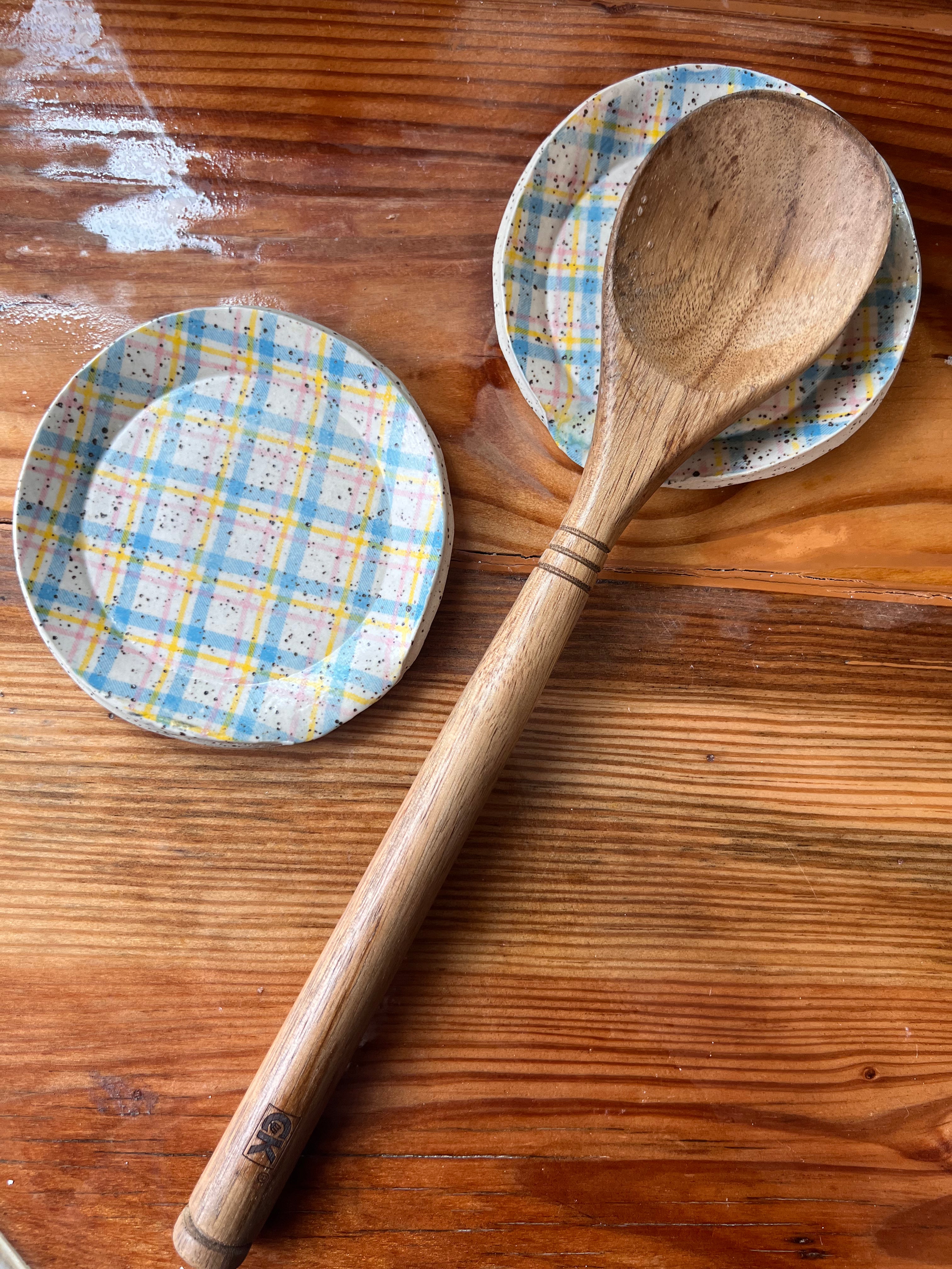 Speckled Plaid Spoon Rest
