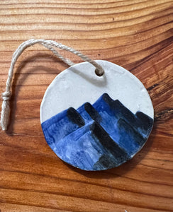 Hand-Painted Ornament - Mountains