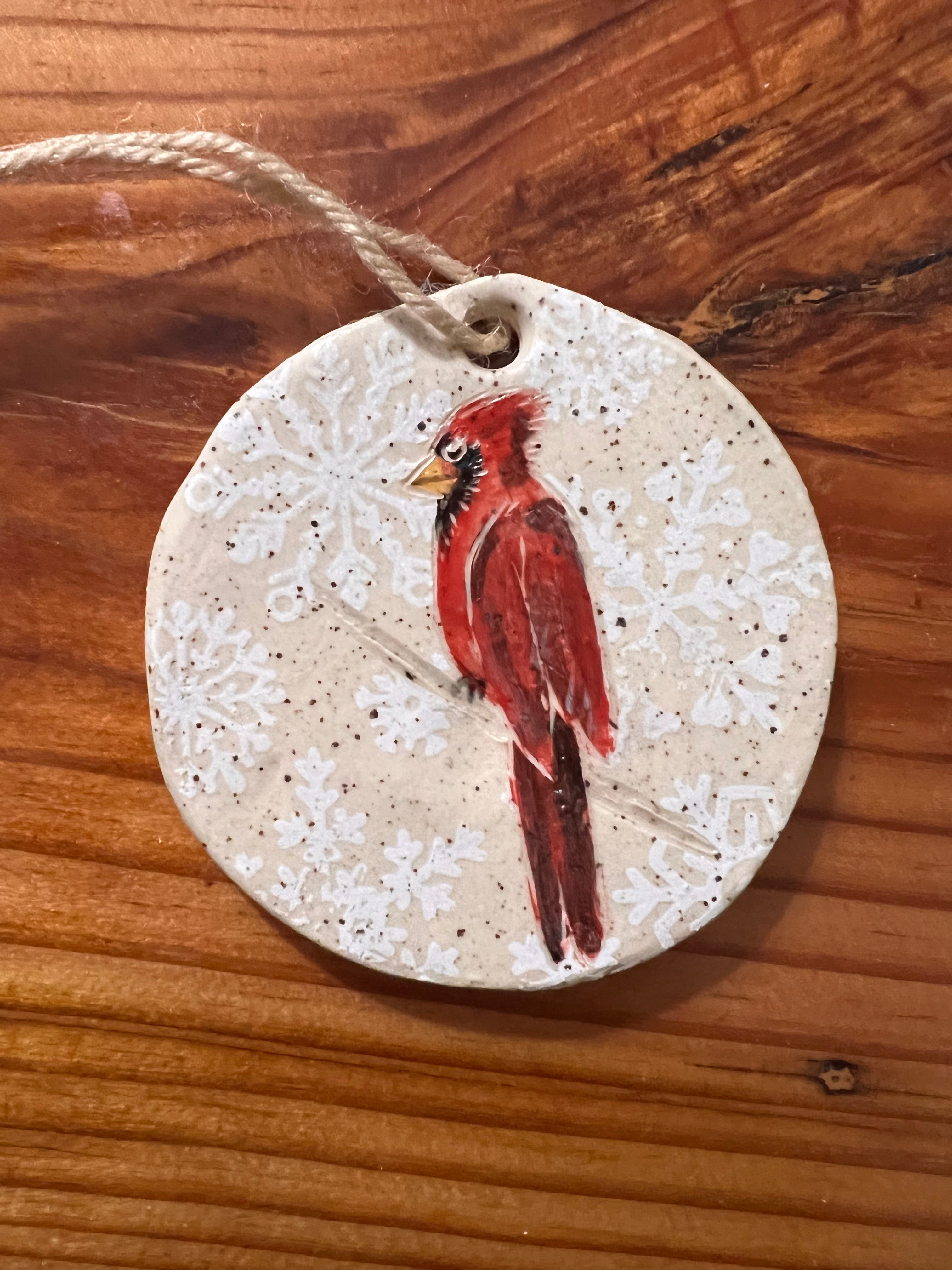 Hand-Painted Ornament - Cardinal