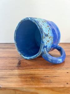 Speckled Blue on Blue Squatty Mug
